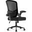 Mesh Office Chair with Flip-Up Armrests and Back Storage Pocket, Adjustable Swivel Computer Chair-1233493390