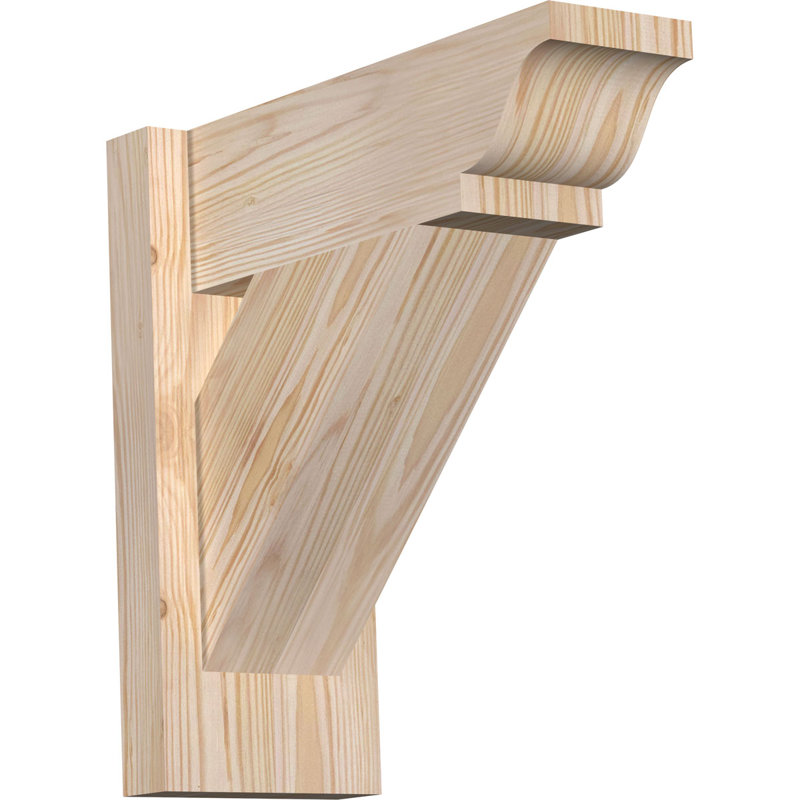 Persienne traditionnelle en bois rustique, Sapin Douglas de 5 1/2 po (lisse), P 14 po x H 14 po