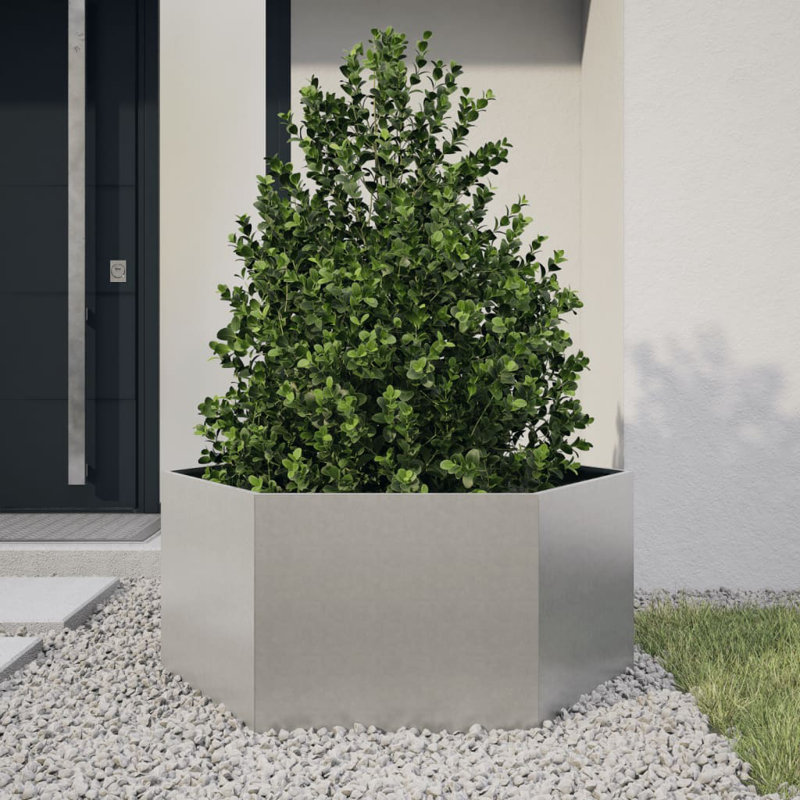 Planter Box, 45cm H x 104cm W x 90cm D, Stainless Steel