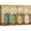 «Farmhouse Hydrangeas in Rustic Mason Jars», reproduction d'art sur toile encadrée-1179429887-1179429886