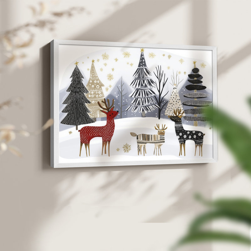 Art de Noël - CLXVII - reproduction encadrée, H 16 po x l 20 po, Blanc