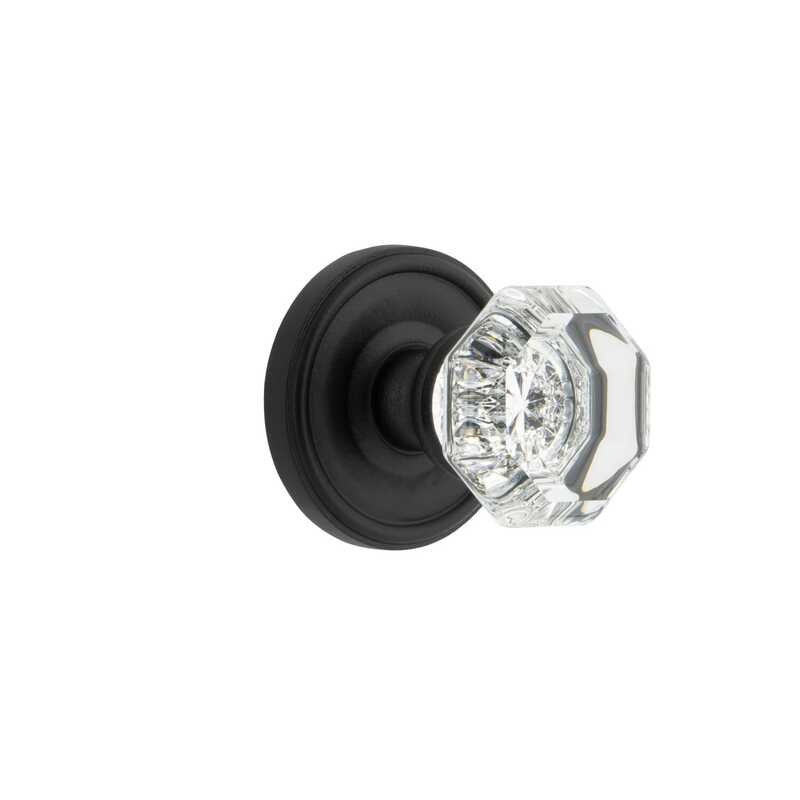 Passage de la rosette Ageless en fer avec bouton Krystall, Passage (couloir et garde-robe), 2 3/8"