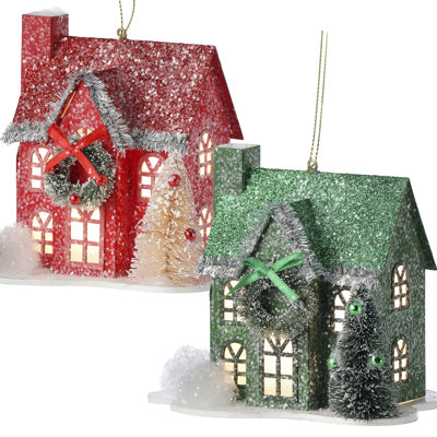 5" LED Holiday Lane House Ornament 