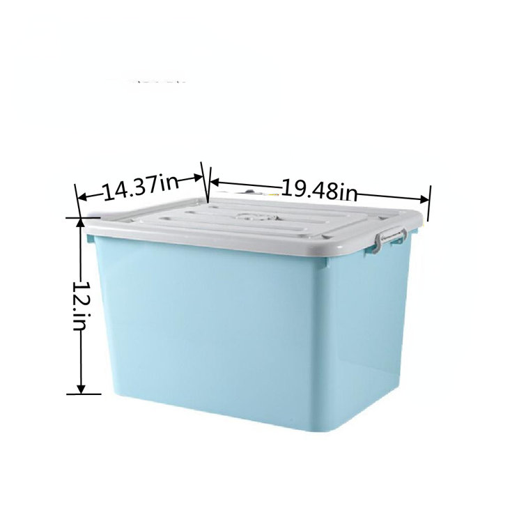 Thickened Storage Box Household Moving Box Clothes Toy Sorting Box Wardrobe  Storage Plastic Box With Pulley Box