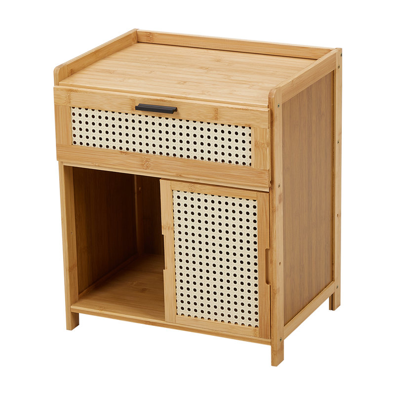 42.5cm W Solid Wood Bedside Table