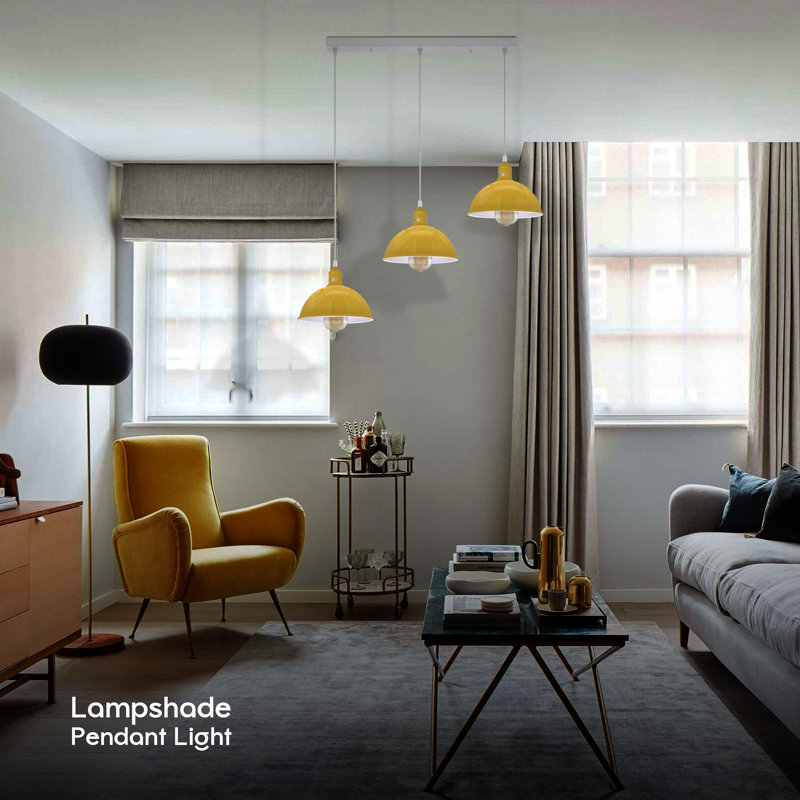 Labeeb 3 - Light Kitchen Island Pendant, Yellow
