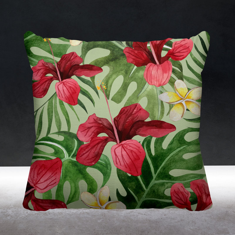 Housse de coussin d'extérieur carré Koi,  15 po x 15 po , Sauge