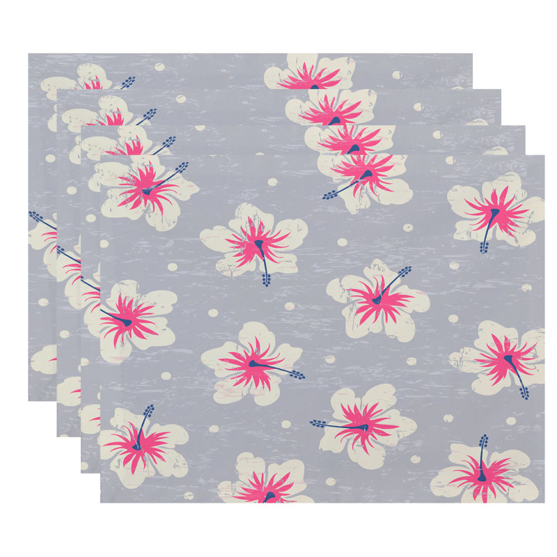Napperon Pembrook Hibiscus, gris