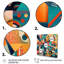 «Blue and Orange Retro Boundaries II», reproduction sur toile géométrique moderne-1074910359-1074910348
