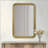 Rounded Rectangle Fluted Wall Mirror Gold See Below