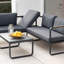 Cora Reclining Corner Sofa Set with Ceramic Table in Graphite