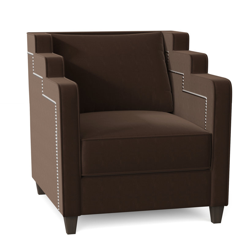 Fauteuil large Abbey, Chocolat Sachi, Brun acajou