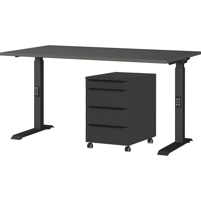 Mapua 2 Piece Standing Desk Office Set