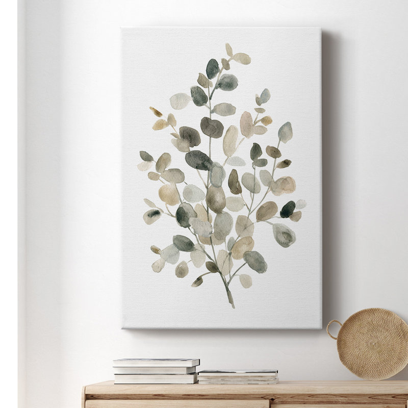 Neutre Eucalyptus I, toile tendue avec châssis de qualité supérieure - prête à être accrochée, H 36 po x l 24 po x P 1,5 po