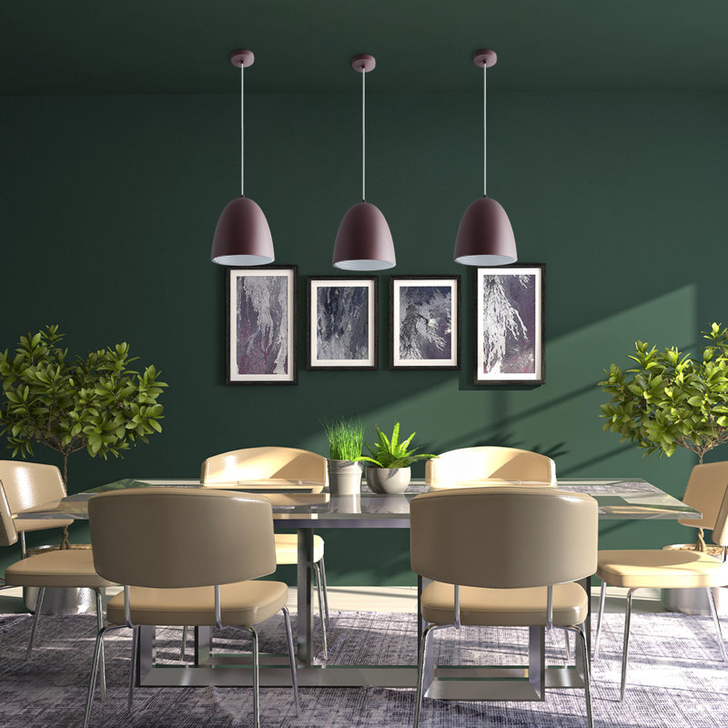 Hearns 1 - Light Single Pendant, Matte Pink/White