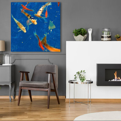 Art mural en verre épique «Natation de leçon 2» par Alicia Ludwig