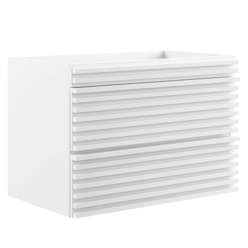 Base de meuble-lavabo mural simple 30 po Modway Render, Blanc