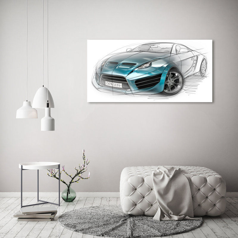 Car Sketch - Wrapped Canvas Print