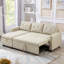 Canapé modulaire escamotable avec méridienne de rangement Upholstein