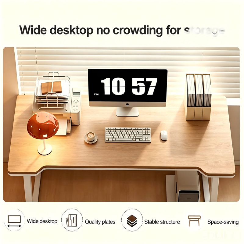Bureau d'écriture XUEGW, 28.74" H x 55" W x 23.6" D, Naturel