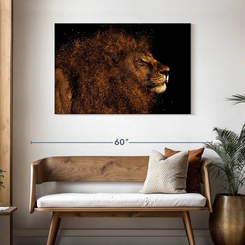Brampt Marvelous Lion Head, 30" H x 45" W