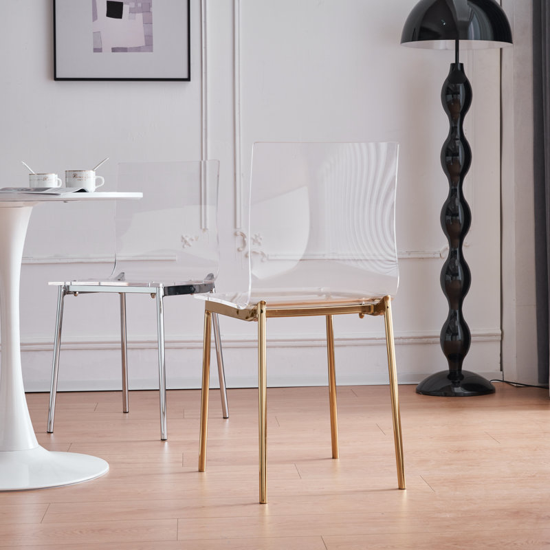 Ivano 18'' H Metal Side Chair, Gold