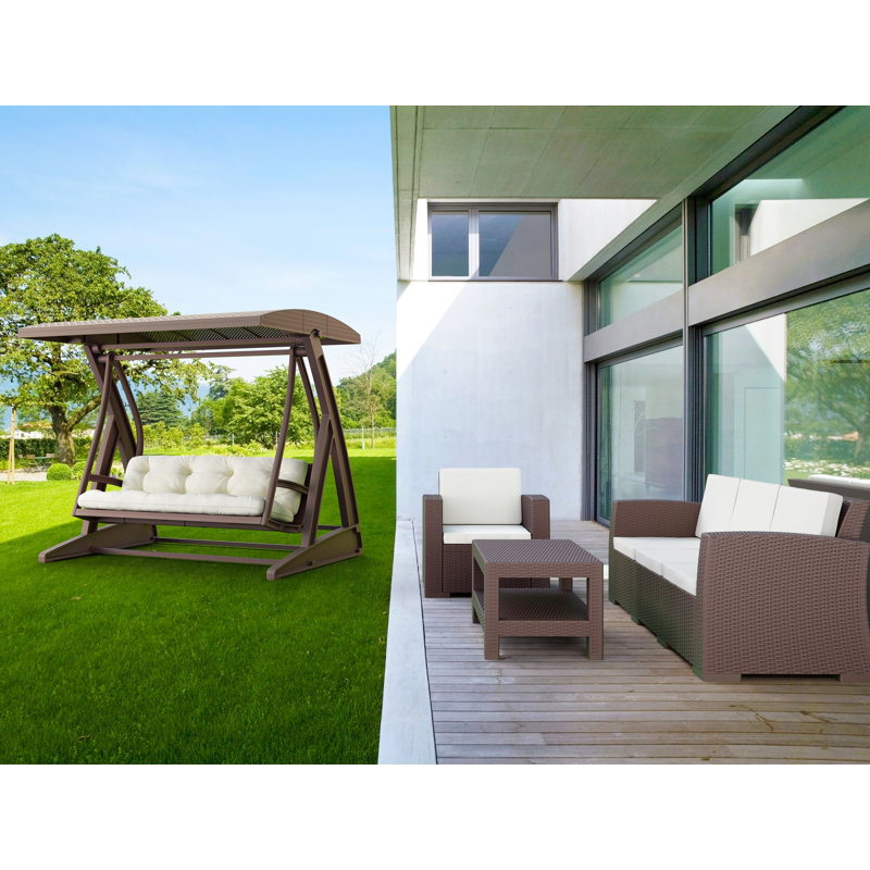 Mcchesney Outdoor Lounge Chair , Sunbrella® Cushions Included, Brown