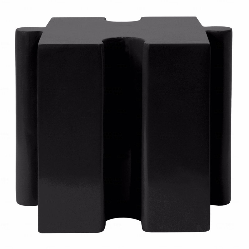 Table d'appoint de patio, table MGO à bord concave modulaire - acheter simple ou combiner, Noir