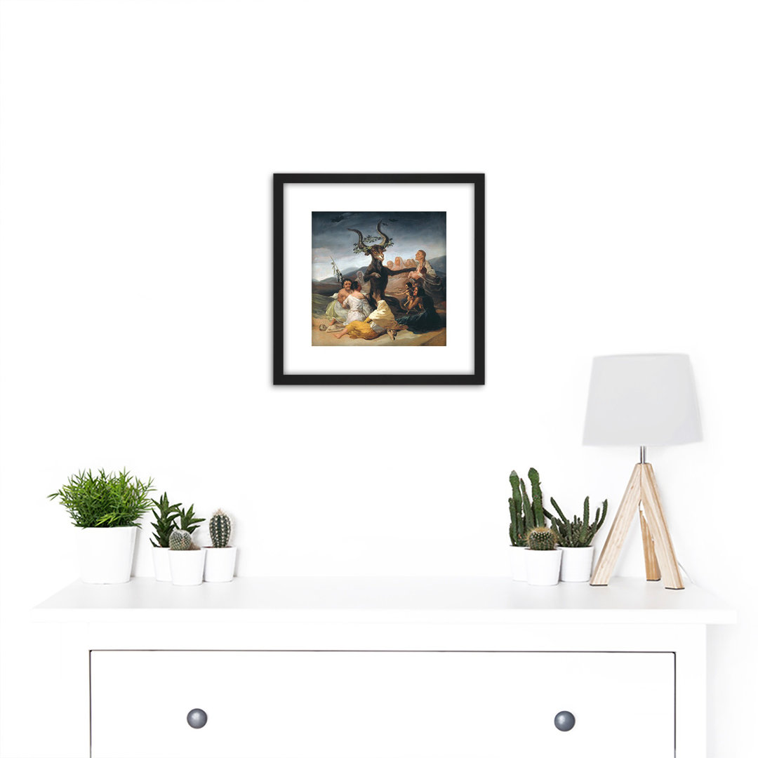 Y Lucientes Witches Sabbath by Francisco Goya - Single Picture Frame Painting