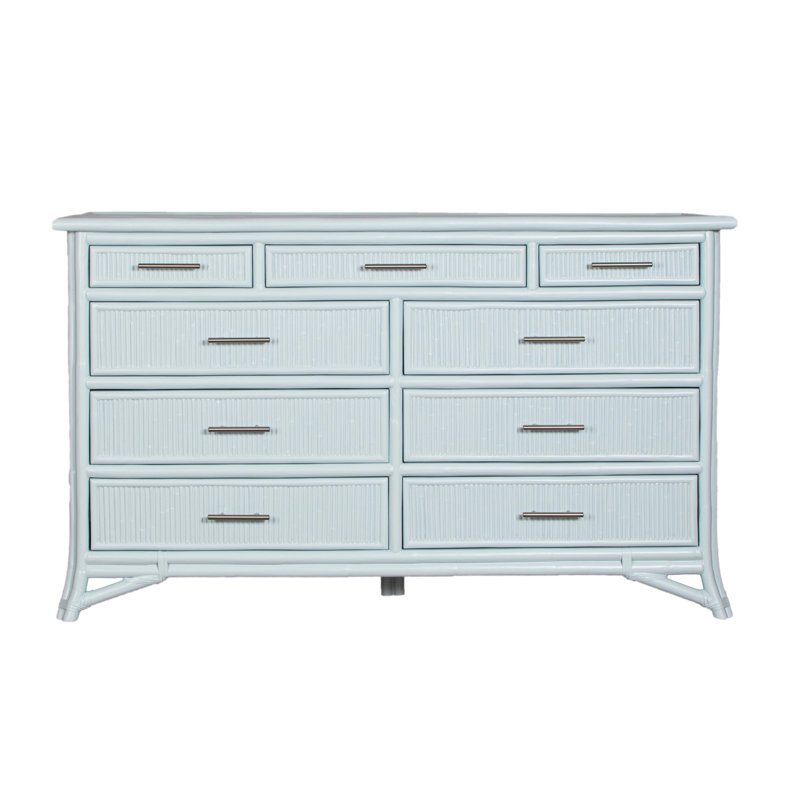 Bermuda 60'' W 9 - Drawer Dresser, Light Blue