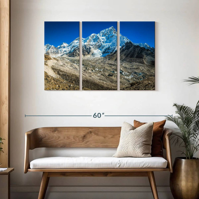 Nuptse au-dessus du glacier Khumbu, H 28 po x l 45 po