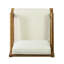 Fauteuils club de patio classiques en bois d'acacia durable avec coussins résistants à l'eau pour une détente en plein air