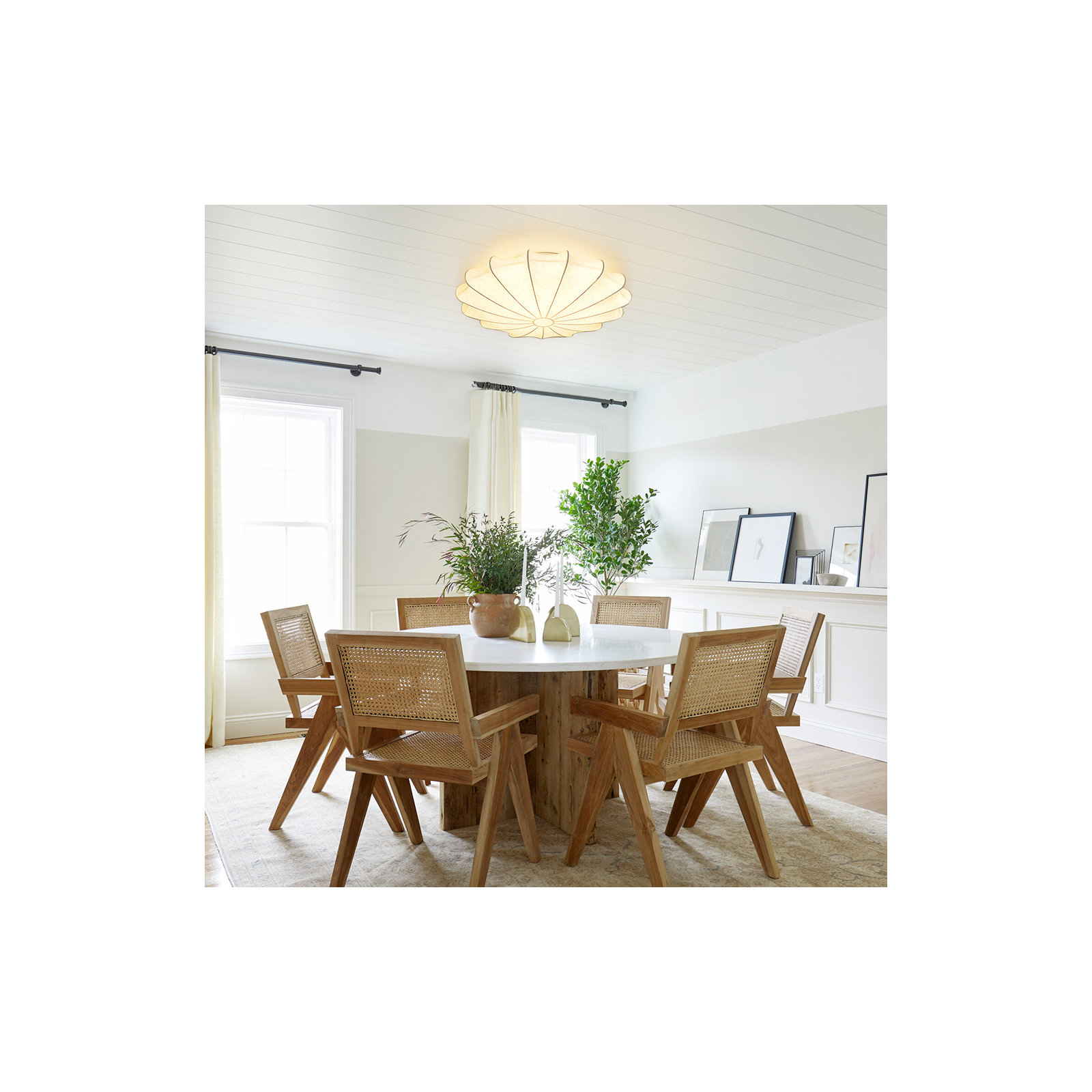 Jessa Silk Flush Mount, 8.66" H x 15.75" W x 15.75" D