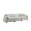 Canapé modulaire Mid-Century 3 places avec 2 accoudoirs et 3 coussins décoratifs, tissu en velours côtelé beige-1855392759