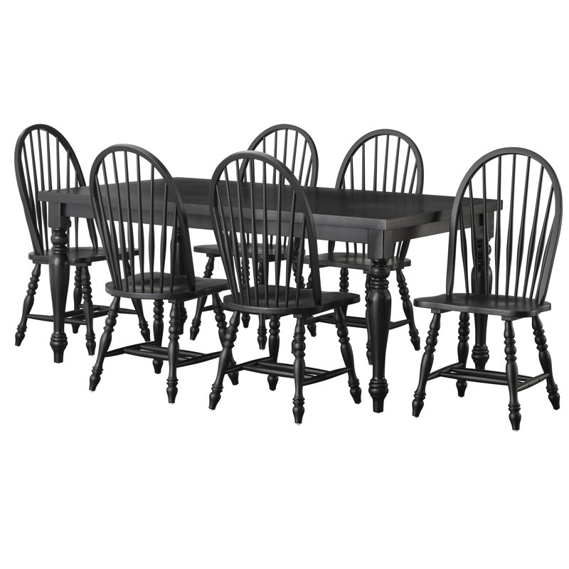 Ensemble de salle à manger Caylor, 7 pièces : table, 6 chaises