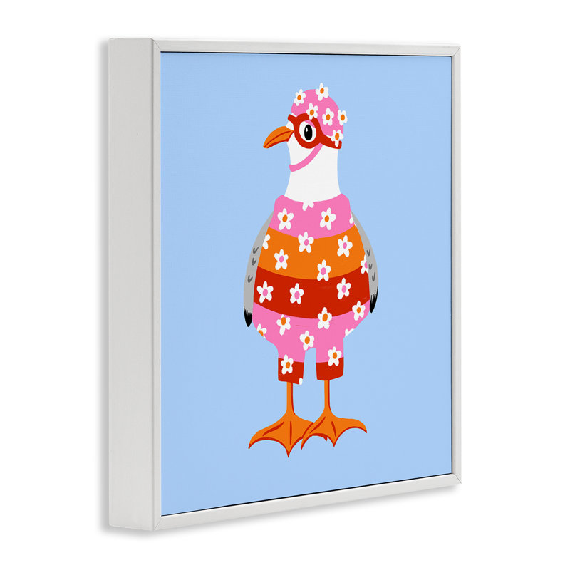 Combinaison Sassy Seagull, giclée, design par Bex Morley Design, H 24 po x l 24 po