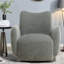 Chaises d'appoint pivotantes Modern 360, tissu gris foncé, salon compact à domicile