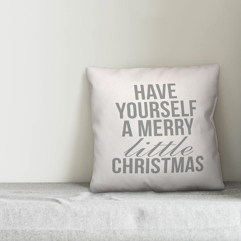  Coussin «Have Yourself a Merry Little Christmas», 16 po x 1 po, Housse de coussin seulement - sans coussin