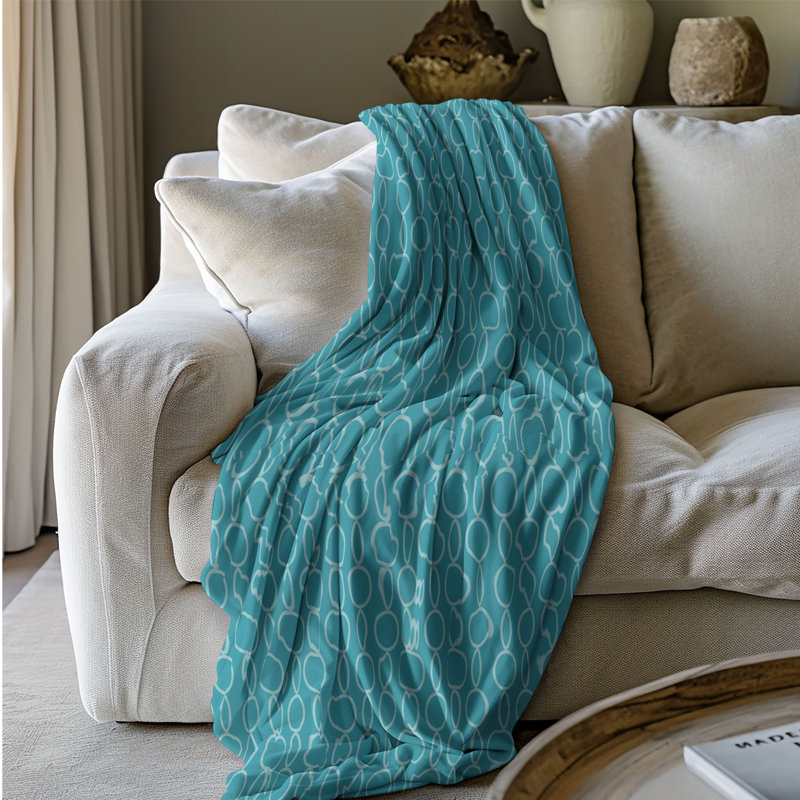 Couverture en sherpa bleu de qualité supérieure 1 pièce, Grand lit