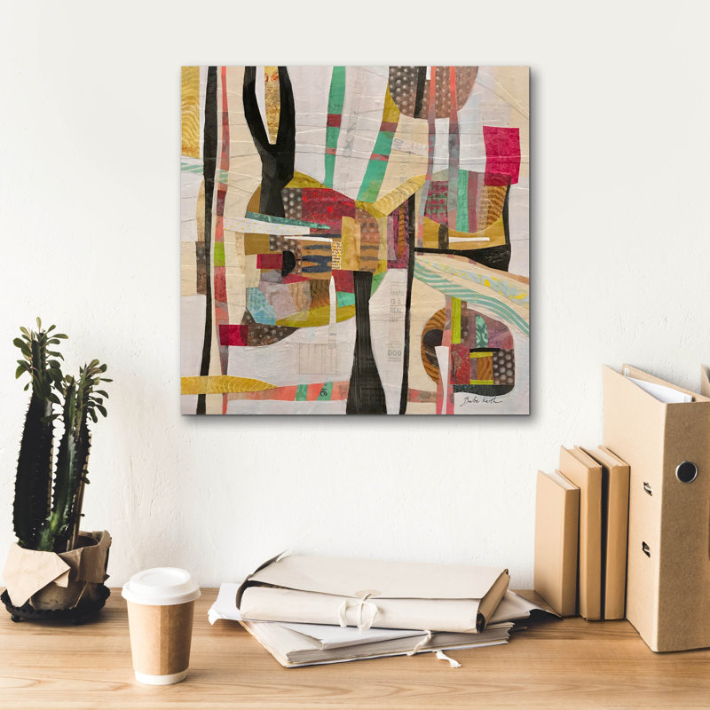  «Mute Conversations» par Bebe Keith, art mural sur toile, 18 po x 18 po