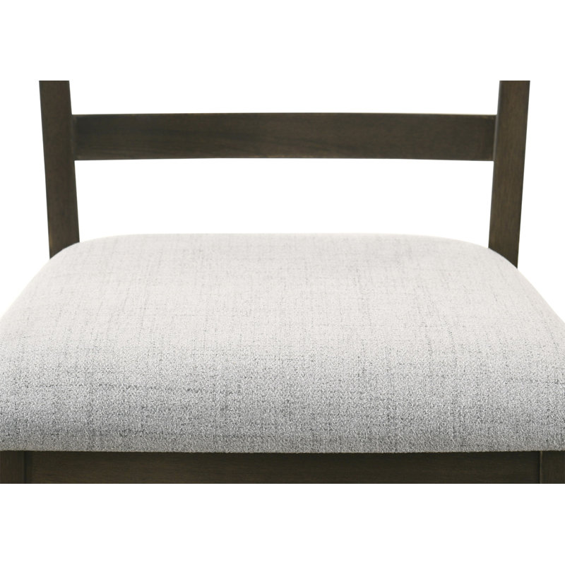 Chaise de salle à manger rembourrée 2 pièces, Siège gris clair / structure noire