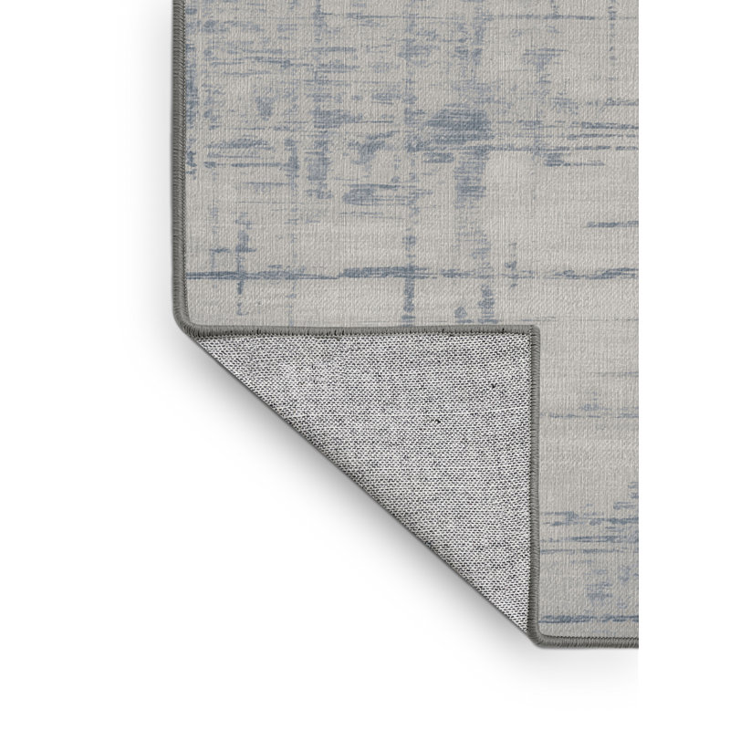Tapis abstrait gris lavable à la machine