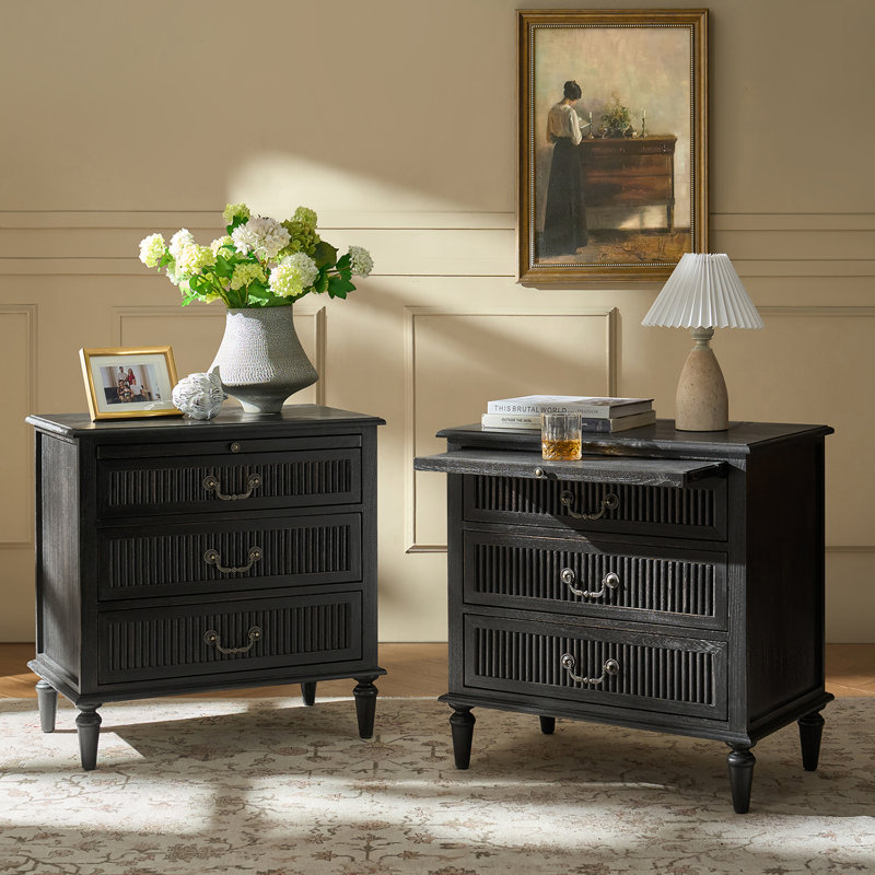 Table de bout Kaybri Farmhouse, Gris anthracite