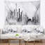 Tapisserie black silhouette cityscape seattle-28503424