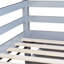 Lit mezzanine simple gris avec bureau pratique et combos de rangement-1284693413