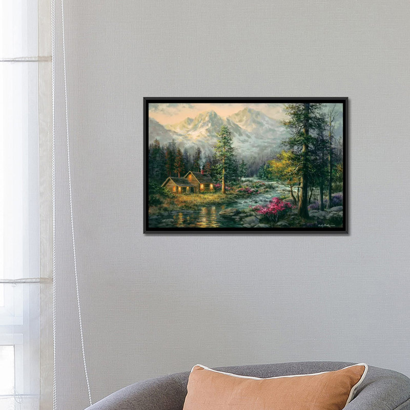 Camper's Cabin by Nicky Boehme - Gallery-Wrapped Canvas Giclée, 18" H x 26" W x 1.5" D, Black Framed Canvas, No Mat