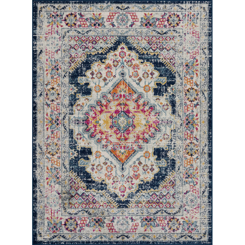 Tapis orange à motif oriental Nourhak, Tapis de couloir 2 pi 7 po x 7 pi 3 po