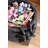 BLACK TERRACOTA HALLOWEEN CANDY CAULDRON WITH SPIDER