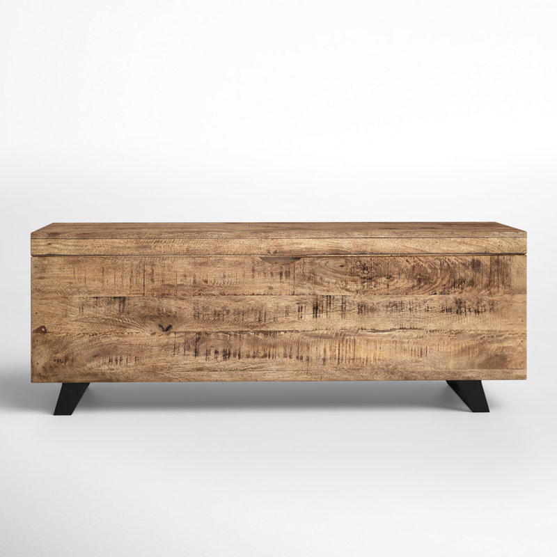 Balderas Lift Top Sled Coffee Table with Storage, Natural Brown