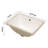 20.25"X15" White Ceramic Rectangular Undermount Bathroom Sink With Overflow